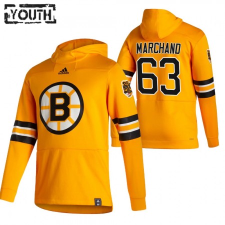 Kinder Eishockey Boston Bruins Brad Marchand 63 2020-21 Reverse Retro Pullover Hooded Sweatshirt